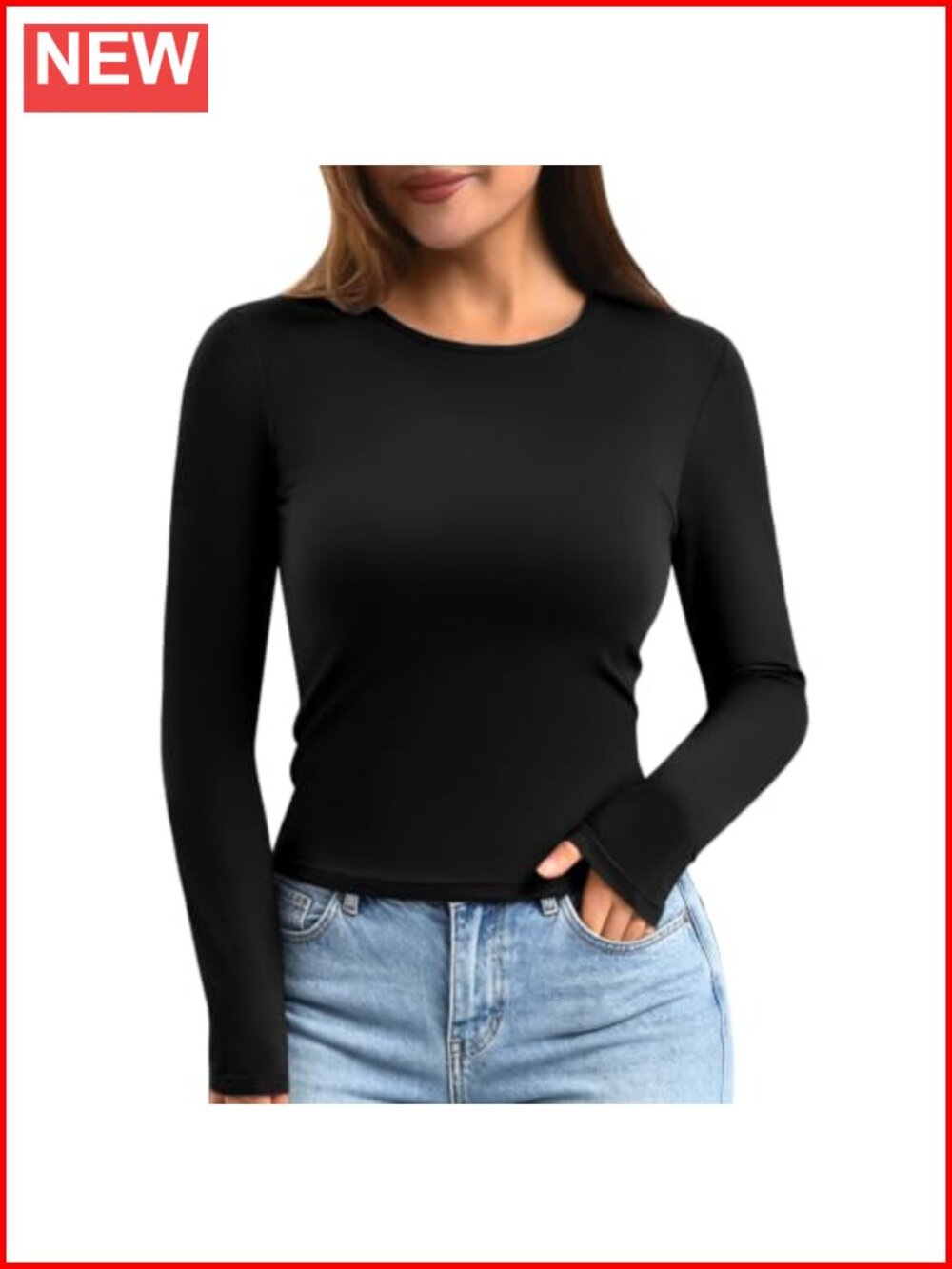 Long Sleeve Crewneck Slim Fit Tee